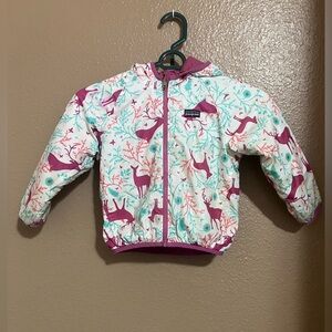 Patagonia Kids' Reversible Jacket with Deer and Floral Design